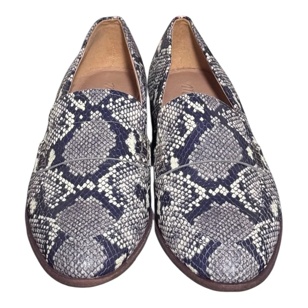 Madewell Alex Snakeskin Embossed Leather Loafers Size Women’s 7